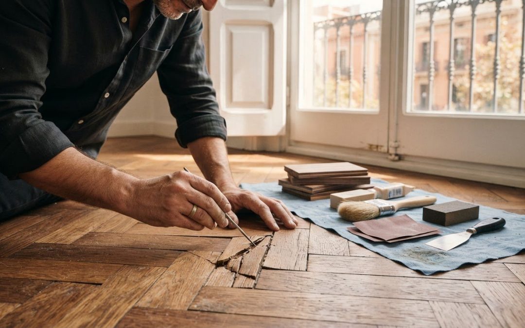 Cómo reparar una tabla de parquet rota por un golpe en Barcelona