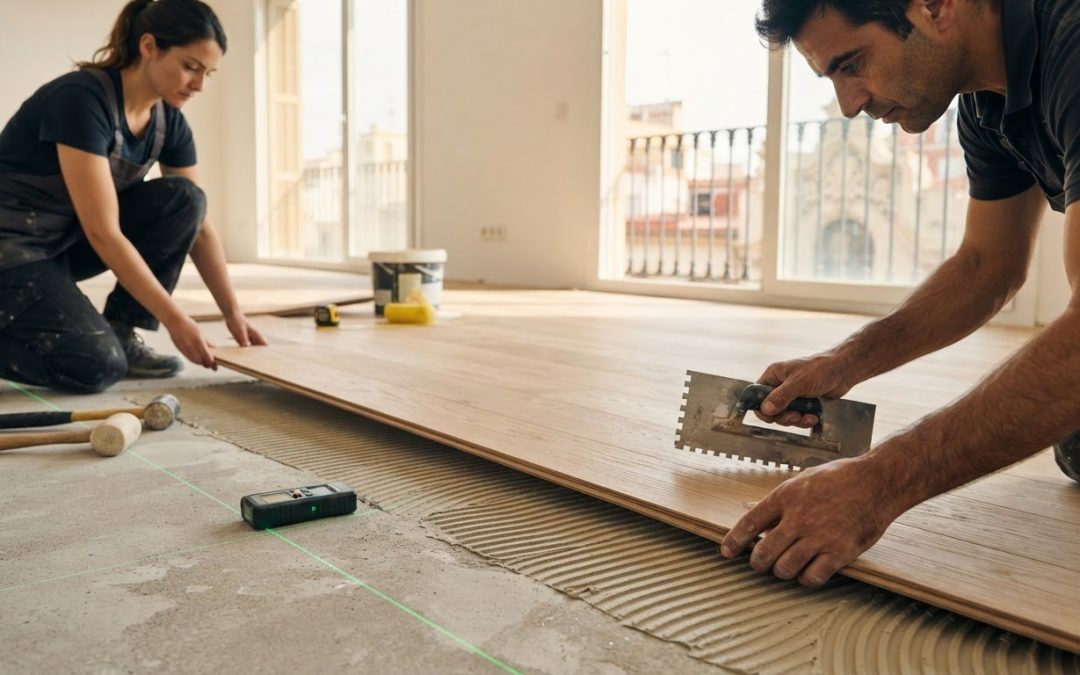 Instalar parquet pegado sobre solera de hormigón en Barcelona: guía práctica