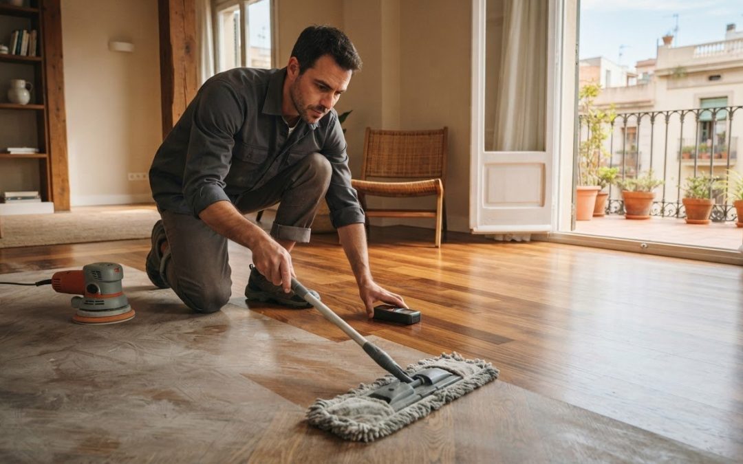 Parquet sin brillo después de fregar: soluciones en Barcelona