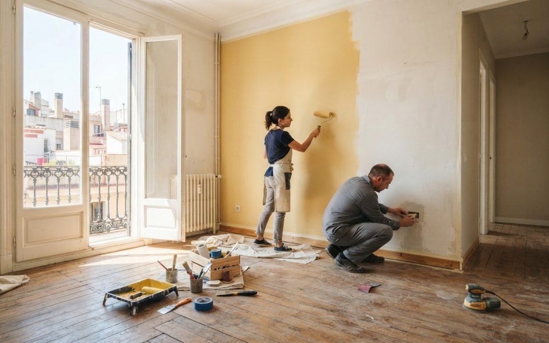 Pintar un piso de alquiler rápido y económico en Barcelona